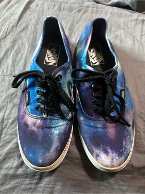Vans Galaxy Print Low-Top Sneakers in Blue and Purple